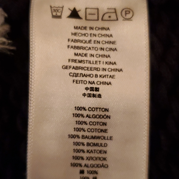 Micheal Kors Medium Navy Blue Hooded Cardigan - Picture 5 of 5